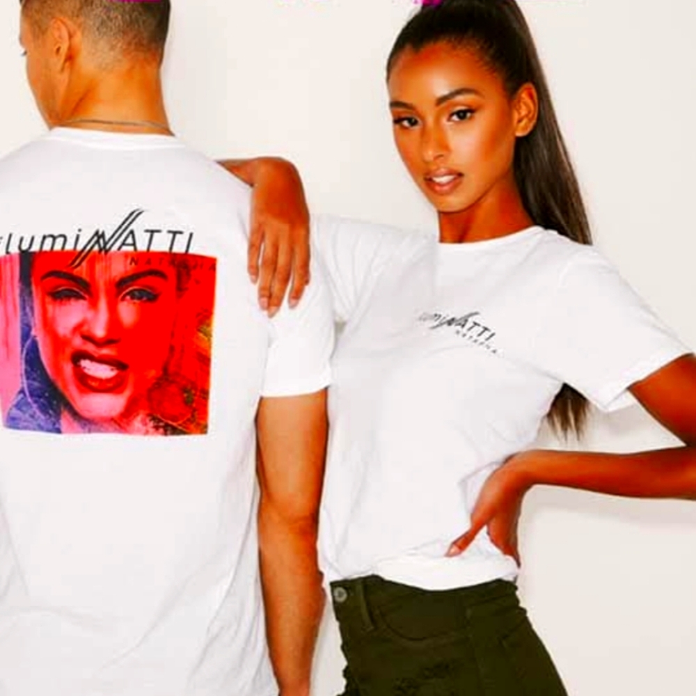 NWOT Unisex ilumiNATTI Natasha White Cotton T-Shirt
